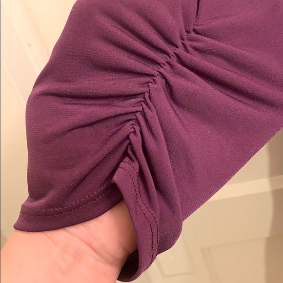 Bonded Purple 3/4 sleeve blouse. - Picture 3 of 3